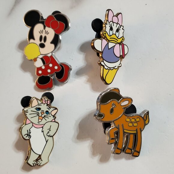 COPY - Lot of 4 Disney Pins Minnie Mouse, Daisy Duck, Marie & Bambi - Picture 1 of 16